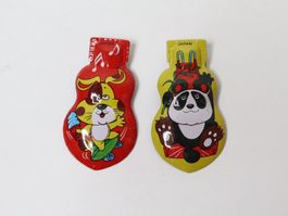 2 Stk. Knackfrosch Panda  made in Japan Klicker