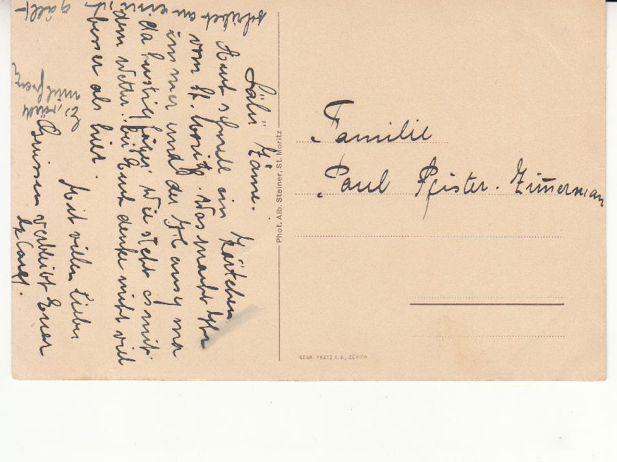 Cartoline postali: St. Moritz Villa Parc ca. 1925 – Usato da Bürglen TG venduto da StampGraf 1
