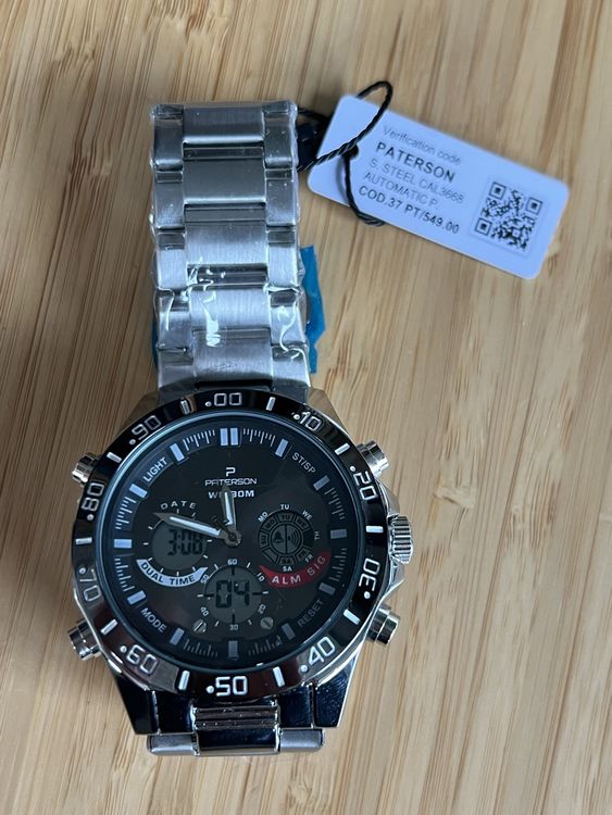Paterson Uhren: Armband-Uhr Paterson Dual Time – Neu und originalverpackt aus Laufen von groove60 5