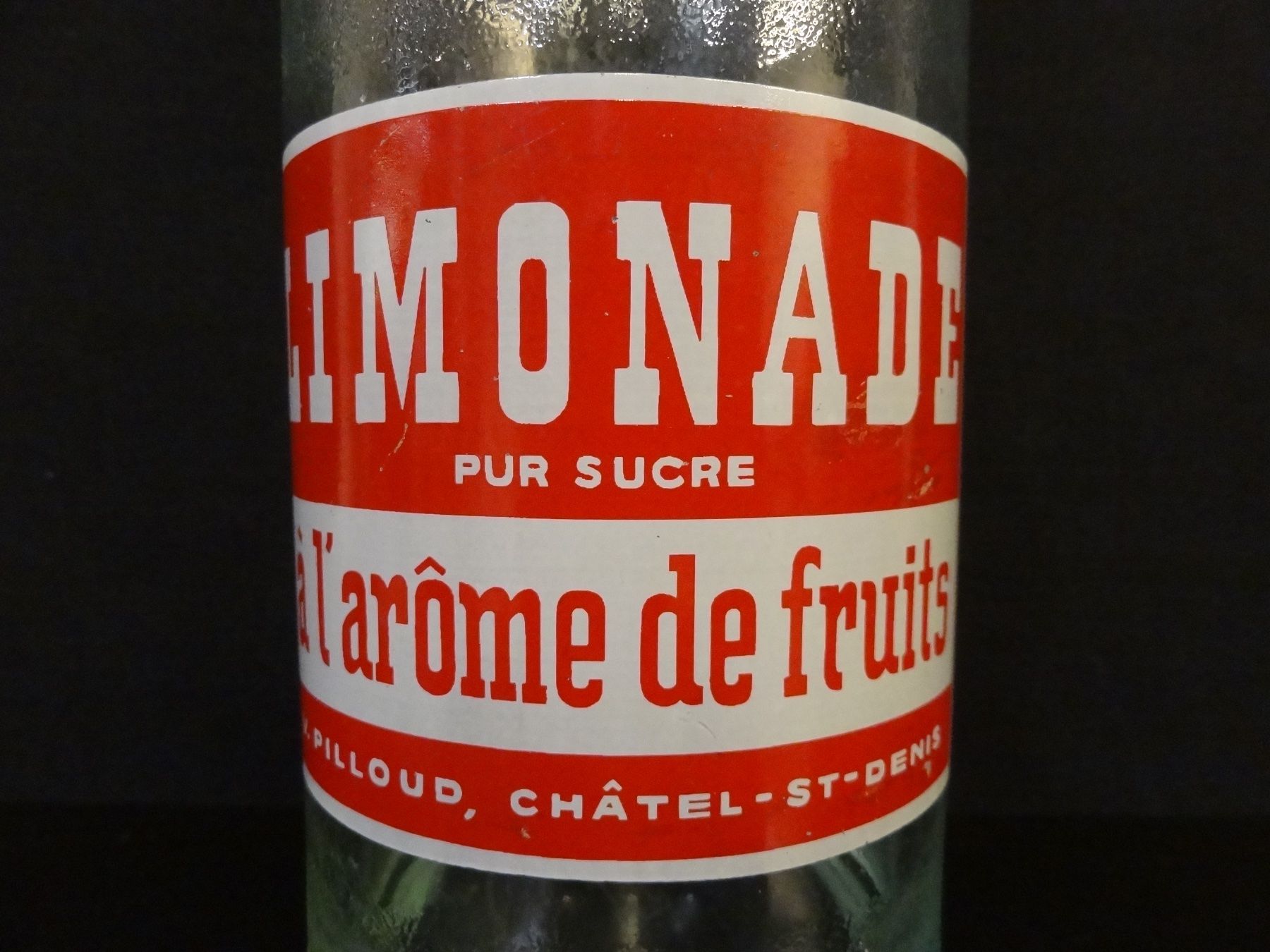 Bicchieri, Caraffe & Bottiglie: Flasche LIMONADE PUR SUCRE V. PILLOUD CHÂTEL-ST-DENIS 1960 – Usato da Kerzers venduto da Flaschenposten 2