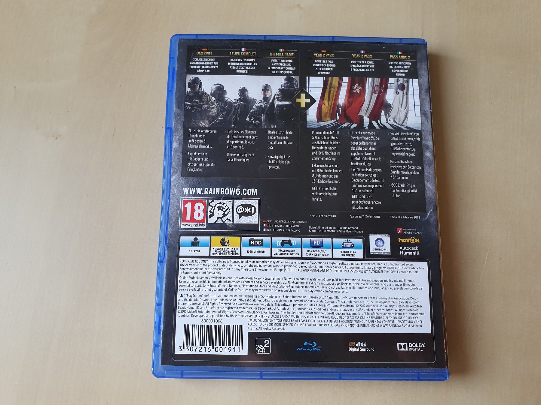 Sony Giochi: Rainbow Six Siege Year 2 Gold Edition – Usato da Stansstad venduto da collectorsshop 1