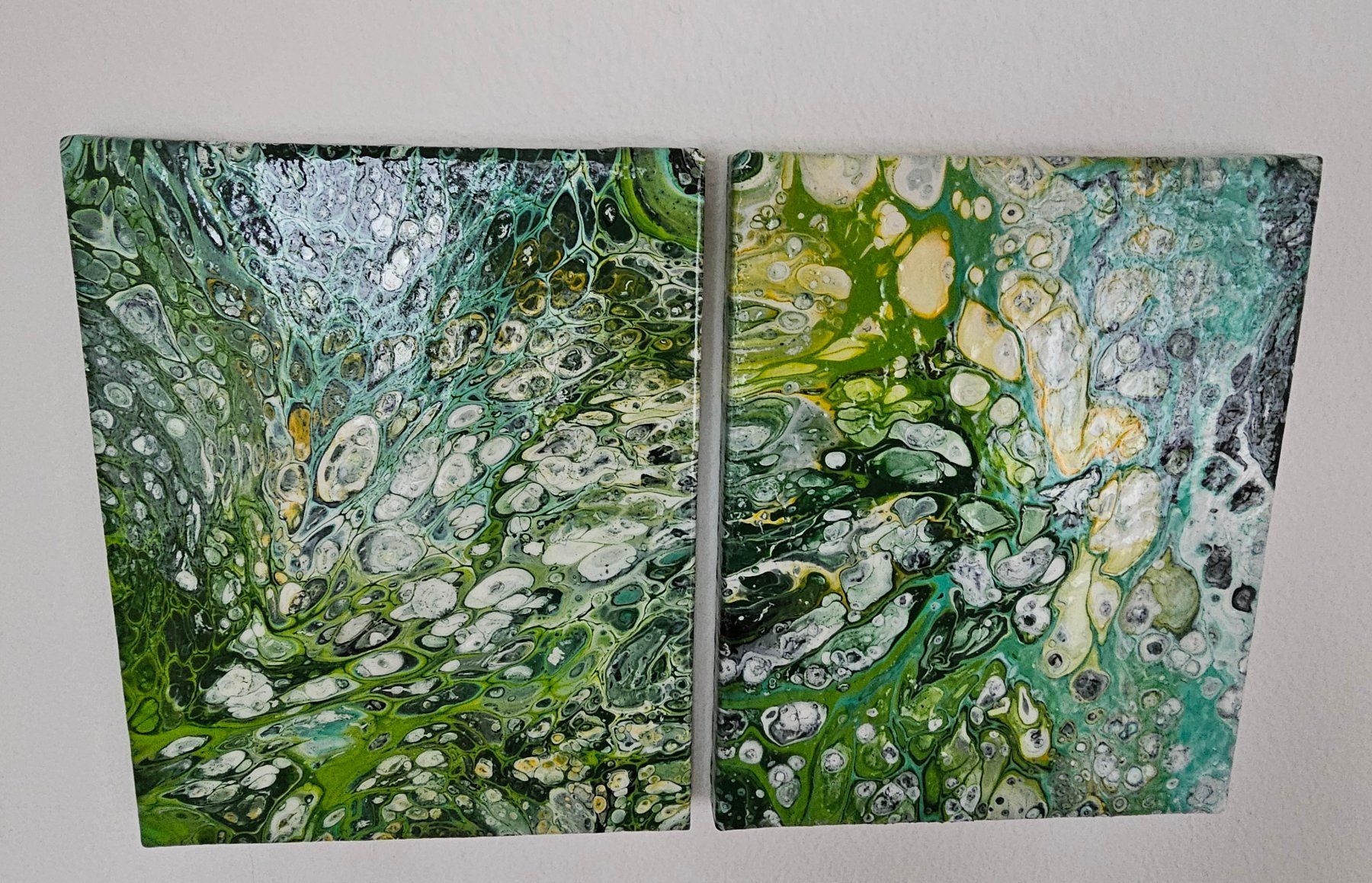 Foto & Immagini: 2 kleine Bilder Acrylic-Pouring – Nuovo (secondo la descrizione) da Zürich venduto da flogax193 2