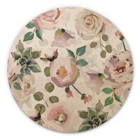 Holzbild Blumen im Gemälde Stil Ø 70c (neu, UVP 118.00 Fr.)