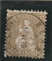 1 Fr. Sitzende Helvetia golden