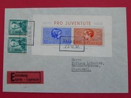 1937: J83I+J84I BRIEF von ITINGEN mit Bahnpost-Stempel, RAR!