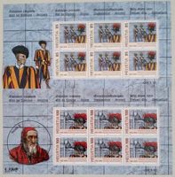 2 Kleinbogen 500 Jahre Vatikan Schweiz 2005 postfrisch