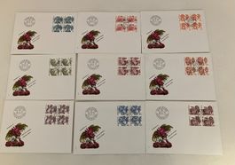 CH FDC Viererblock 1977 und Satz Schweizer Bräuche