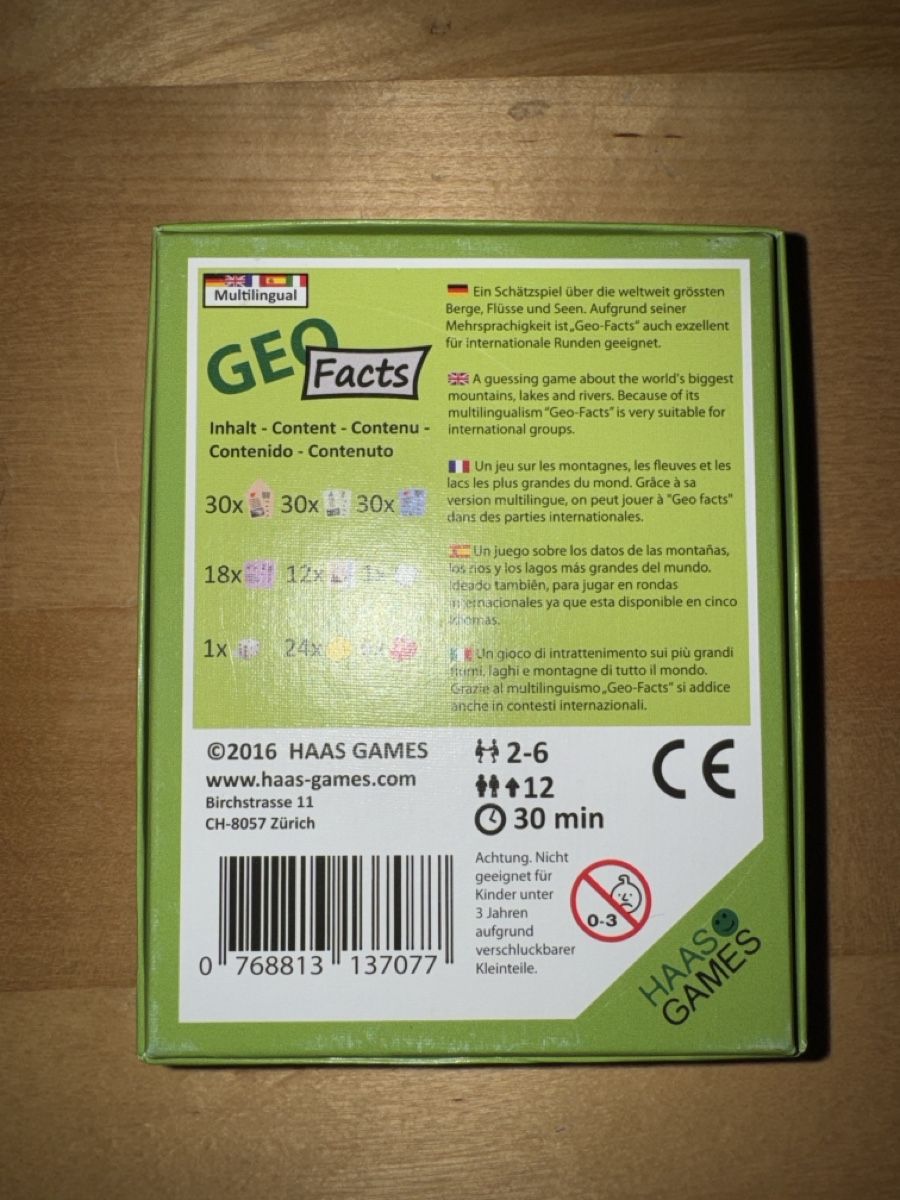 Spiele: GEO Facts Kartenspiel – Neu und originalverpackt aus Menziken von xirixs 1