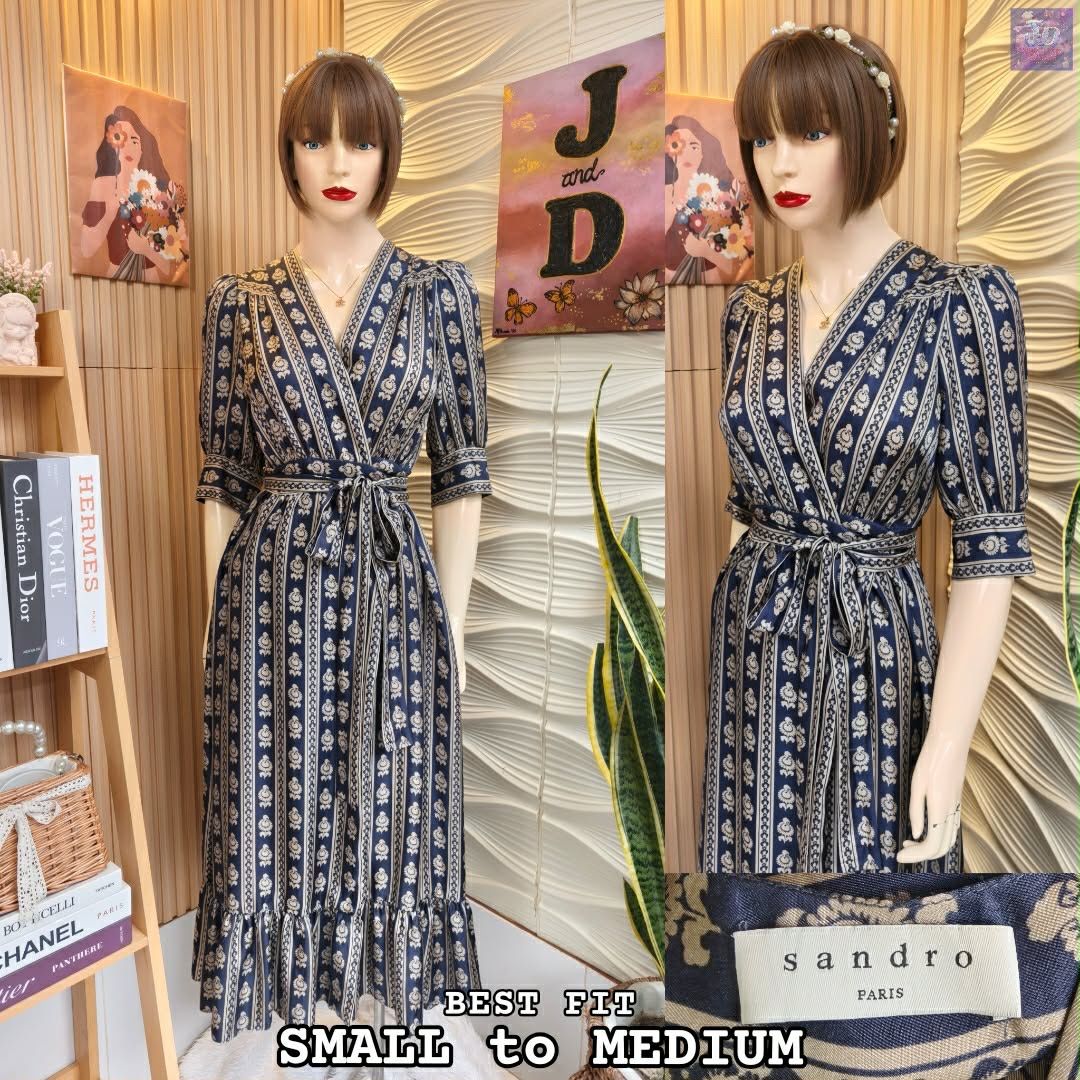 Sandro Kleider: Sandro Elegant Silk Midi Dress – Gebraucht aus St.Josefen von lop_lh8d 2
