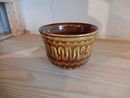 Keramikschale braun mit Wellenmuster Gebraucht