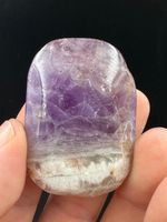 Amethyst mit Achat Handschmeichler Heilstein