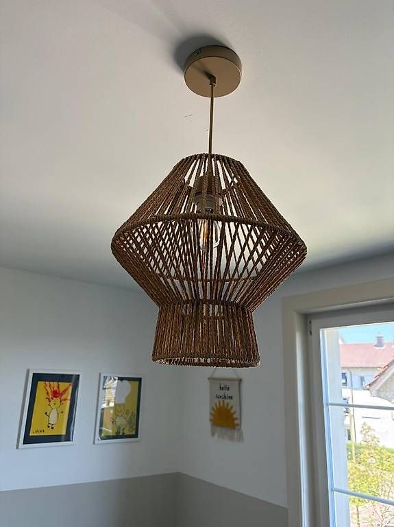 Micasa Lampadari & plafoniere: Naturfarbenen, geflochtenen Schnur oder Kordel-Schirm. – Usato da Winterthur venduto da Dpulli 1