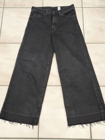 H&M Culotte Jeans schwarz High Waist Grösse 38