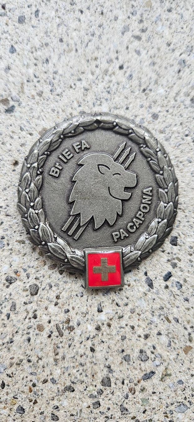 Schweizer Armee Placchette & Badge: *** Beretemblem Silber Schweizer Armee *** – Nuovo e nell'imballaggio originale da Riedholz venduto da fr_sIruP