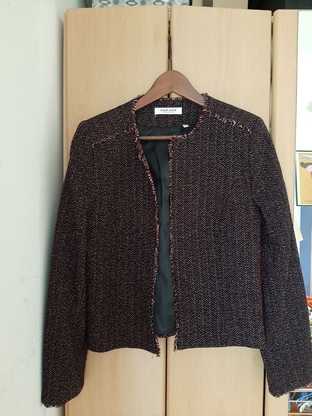 Nafnaf Jacken: NAFNAF Veste tweed rouge noir – Neu (gemäss Beschreibung) aus Lausanne von del_tpq5