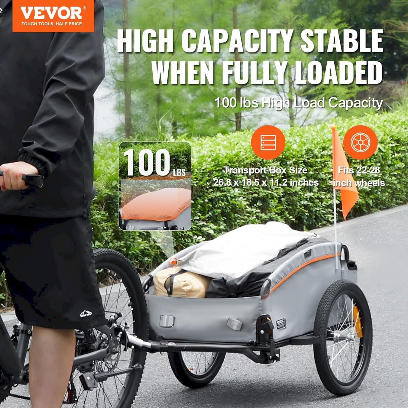 Rimorchi per biciclette: VEVOR Fahrradanhänger 45kg – Nuovo e nell'imballaggio originale da Bottighofen venduto da zaap 1