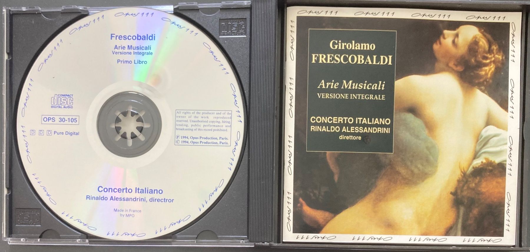 CD: FRESCOBALDI, CONCERTO ITALIANO..... - ARIE MUSICALI – Usato da Poliez-Pittet venduto da Newtown-Records 2