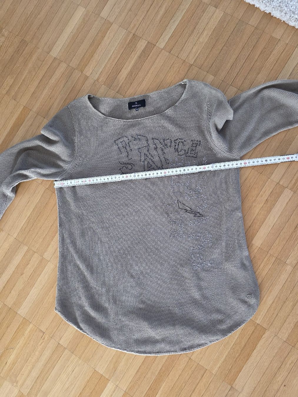 Monari Pulls & Sweat-shirts: Monari Strickpullover, Gr. 38, Khaki Glitzer, neuwertig – D'occasion à Laufenburg par may_r2st 2