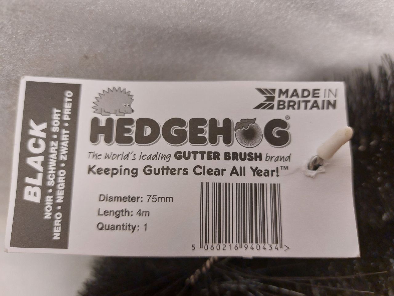 Altro per la casa: Hedgehog Gutter Brush Guard 4m - 75mm BLACK – Nuovo e nell'imballaggio originale da Pambio Noranco venduto da Pol69 2