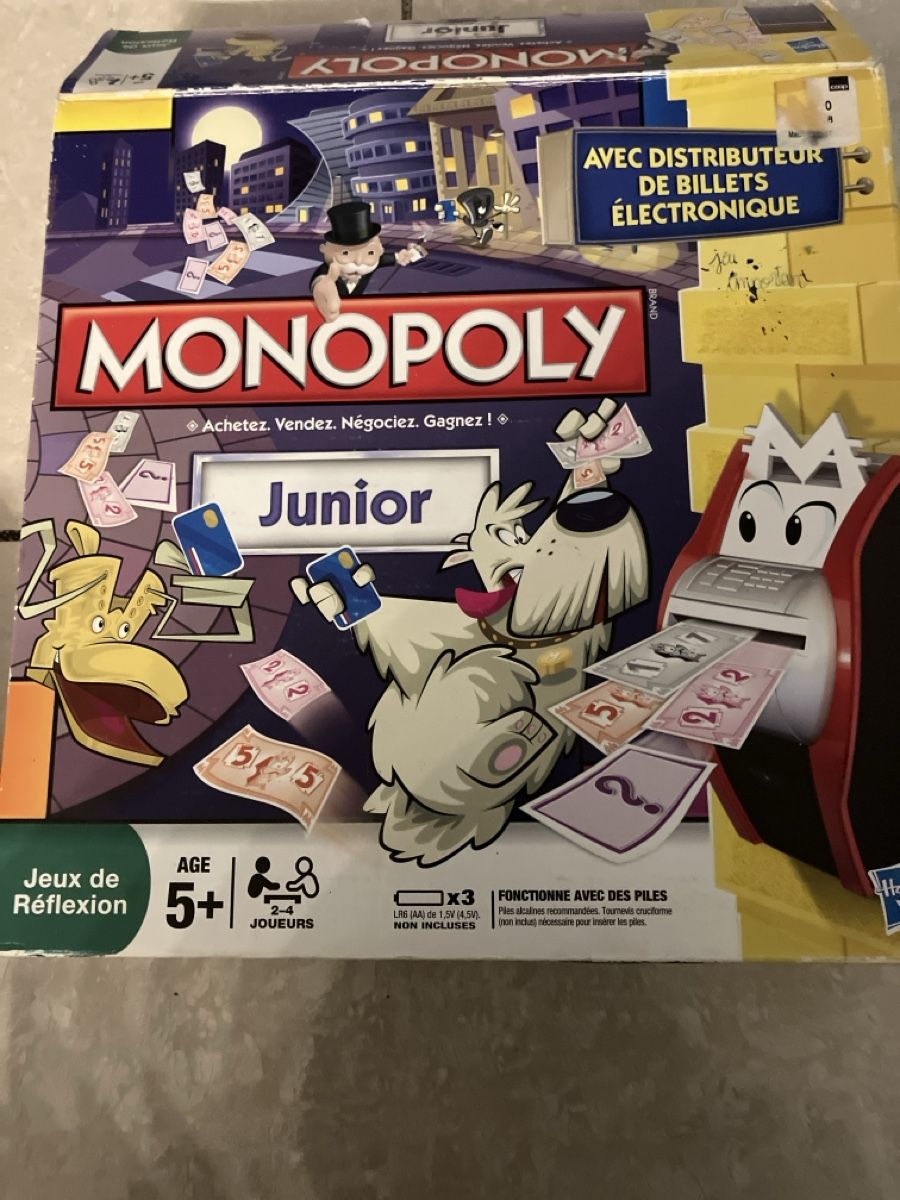 Sonstiges für die Gastronomie & Hotel: Monopoly Junior avec distributeur électroniqu – Gebraucht aus Bex von man_6gxz 1