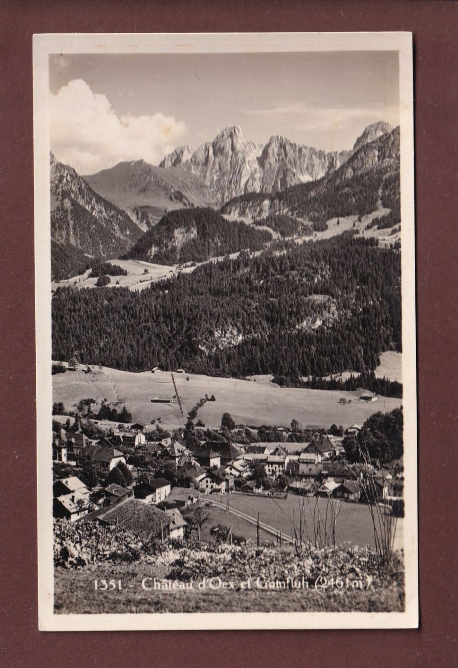 Cartoline postali: CHÂTEAU D'OEX - Gumfluh – Usato da Pully venduto da nicecards