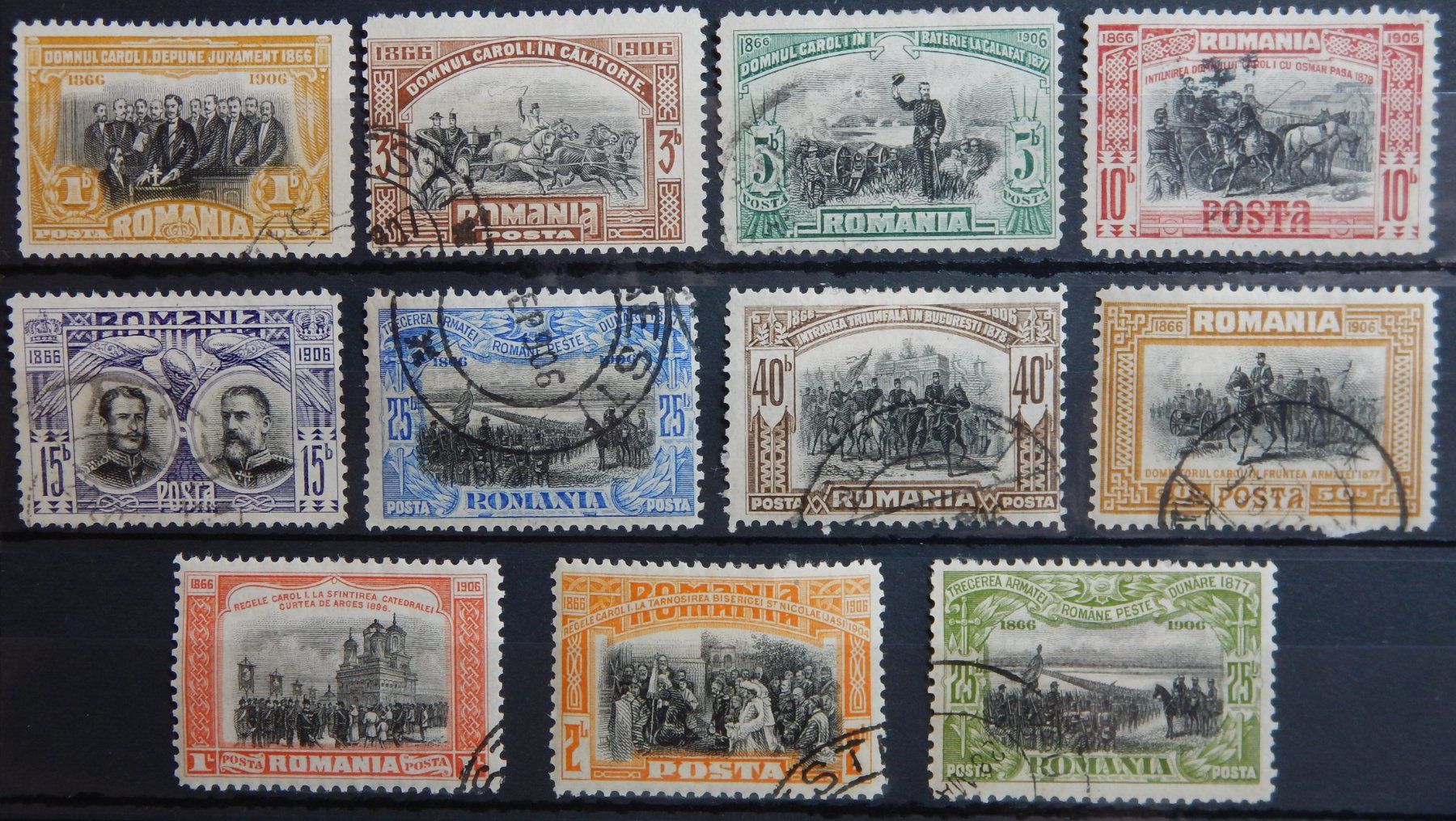 Tutti i francobolli: Rumänien Kat. 187-196 & 192F gest. 1906 – Usato da Zürich venduto da Muehlekauf