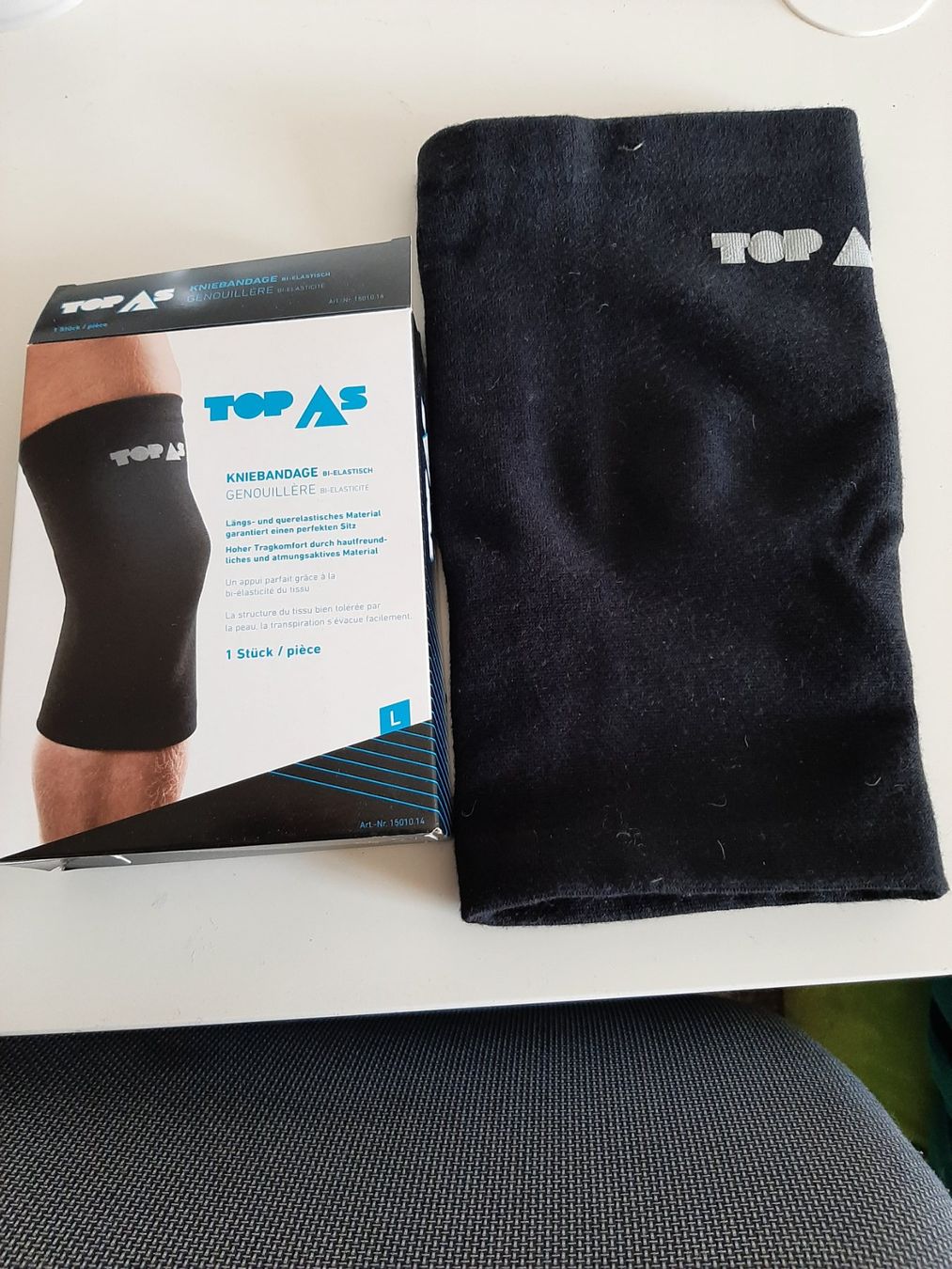 Attrezzature mediche: Kniebandage TopAs Gr. L schwarz – Usato da Konolfingen venduto da Mcumulus