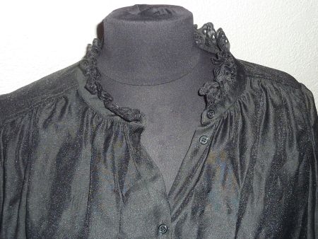 chemisier noir transparent taille L marque H&M pour femme
