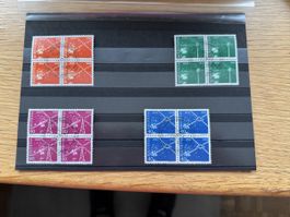 4er Block Satz mit Ausgabetag Stempel 1.2.1952