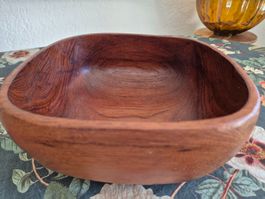 Holzschale quadratisch geformt, vintage guter Zustand