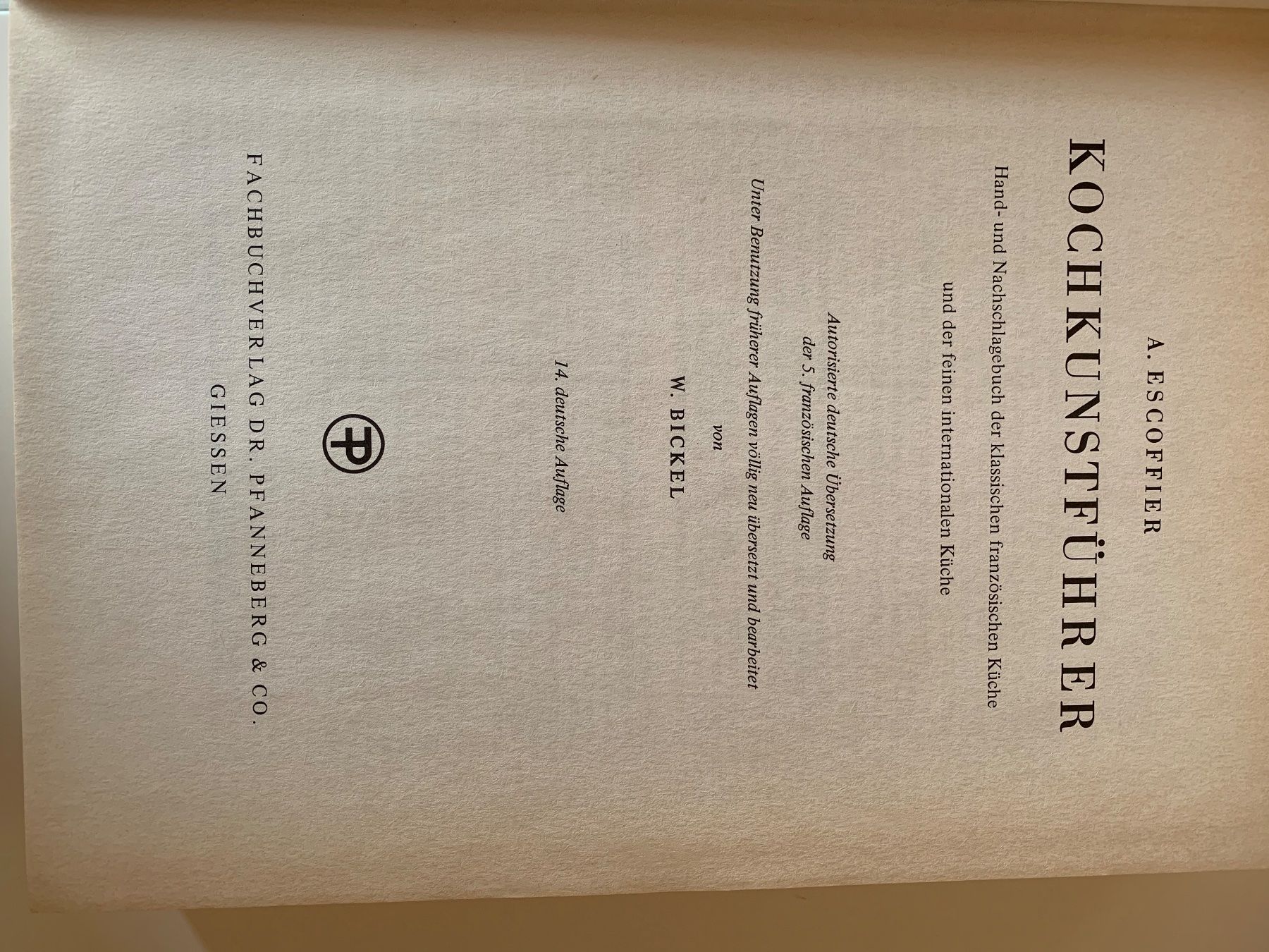 Libri: Kochbuch A. Escoffier – Usato da Recherswil venduto da Sch_gp7q 1
