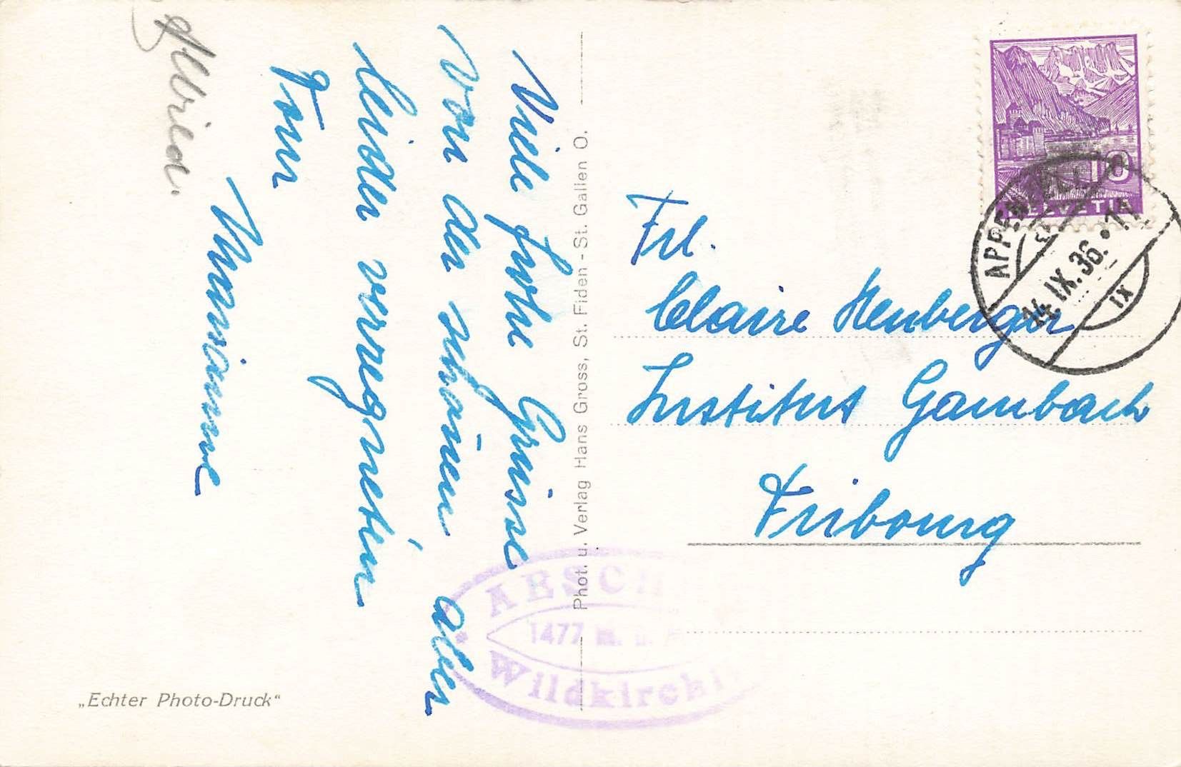 Cartoline postali: Gasthaus aescher m. altman – Usato da Biasca venduto da Blenio71 1