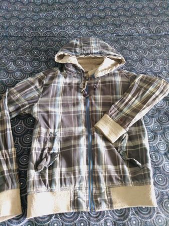 Tommy Hilfiger Übergangsjacke Gr. M kariert Kapuze