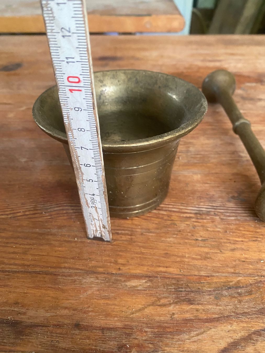 Altro per cucinare: Antiker Mörser mit Stampfer – Usato da Bern venduto da Atelier.Werkstatt49 5