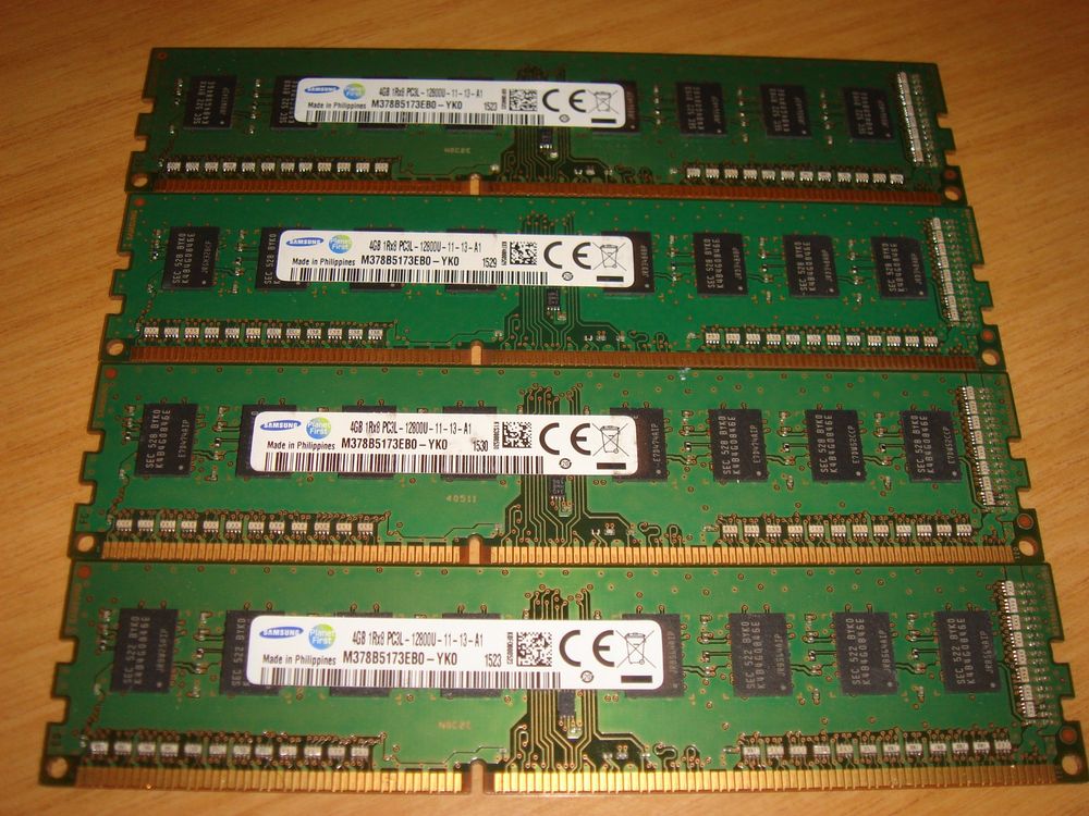 4 stück 4gb ddr3 PC3L 12800 (1600). Details siehe Bildern. | Kaufen auf ...