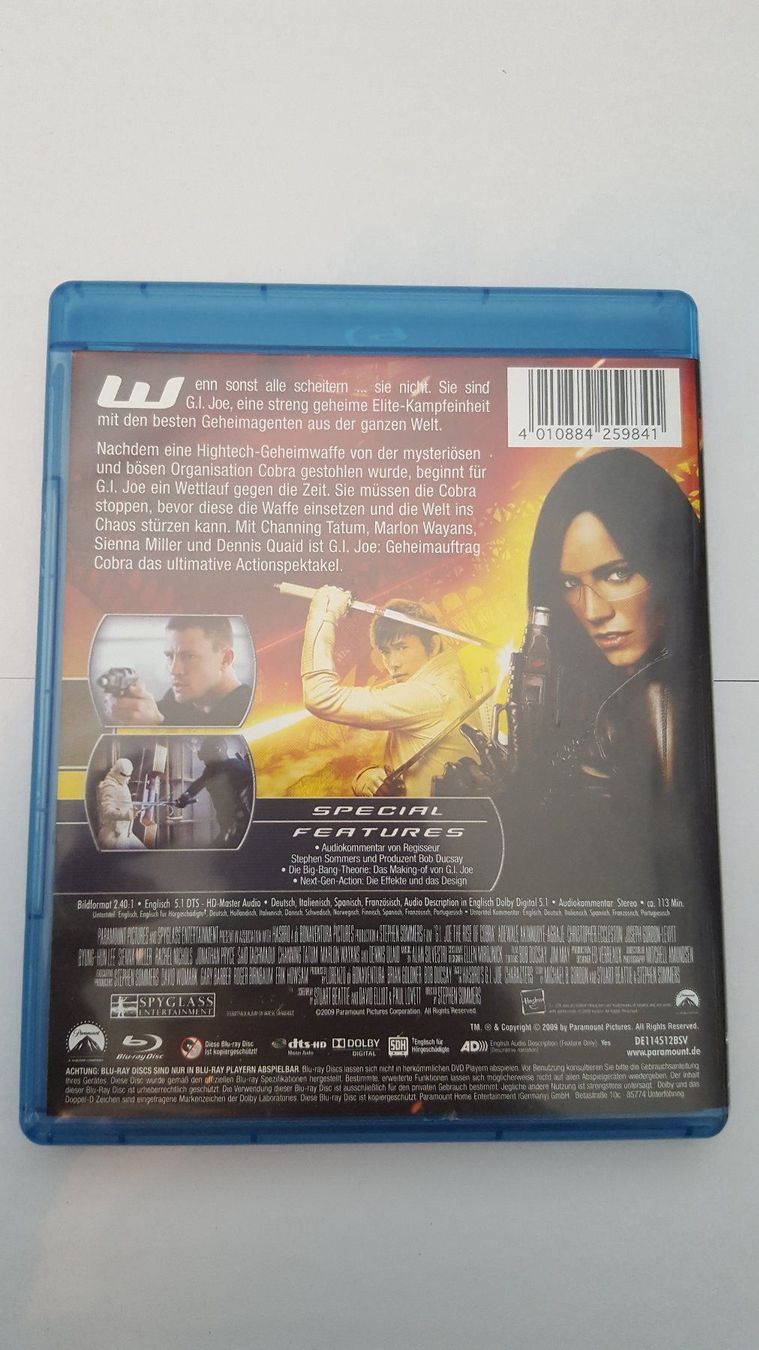 Alle DVDs: G.I. Joe Geheimauftrag Cobra BluRay – Gebraucht aus Füllinsdorf von master_mind 1