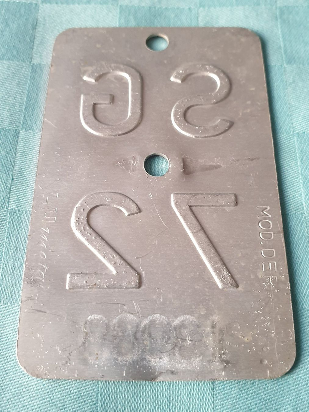 Ecriteaux: Velonummer SG 72 – D'occasion à Mörschwil par spirspi 1