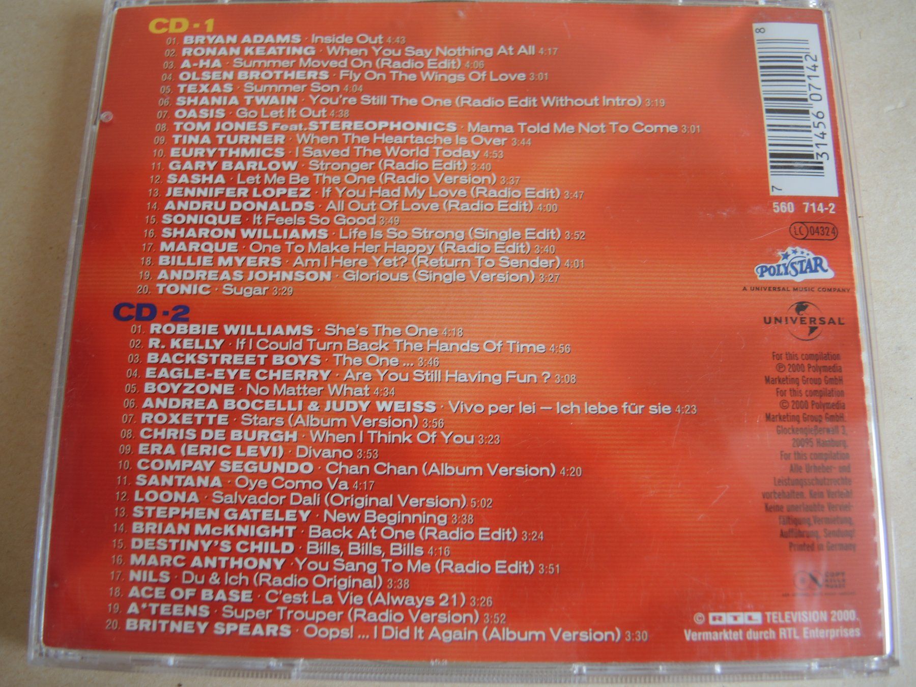 CD: RTL Hits 2CD Sampler mit Top-Stars – Usato da Rorschach venduto da maeck8 3