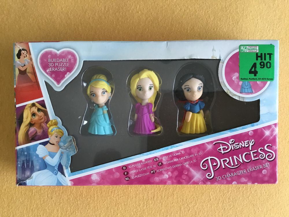 Disney, Princess, 3 D Radierer, Eraser Set Kaufen auf Ricardo