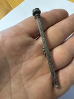 Porte-mines ancien argenté filigrané, bijou d'écriture origi
