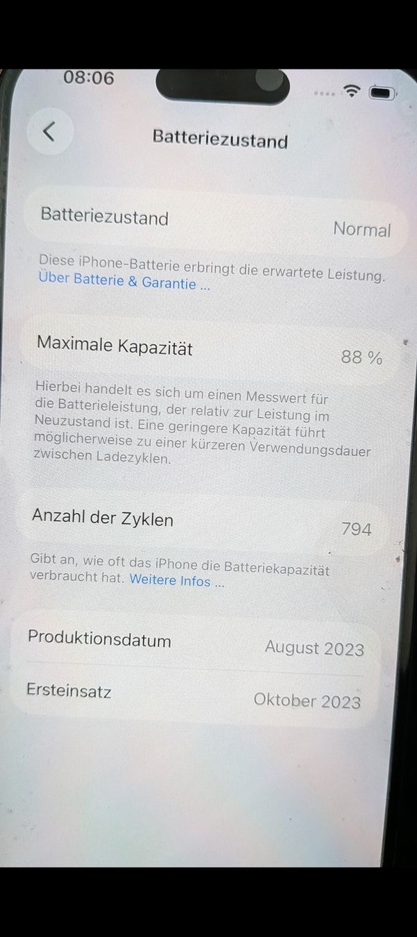 Apple Portables: iPhone 15 128GB 88% Akku – D'occasion à Flawil par micana48 3