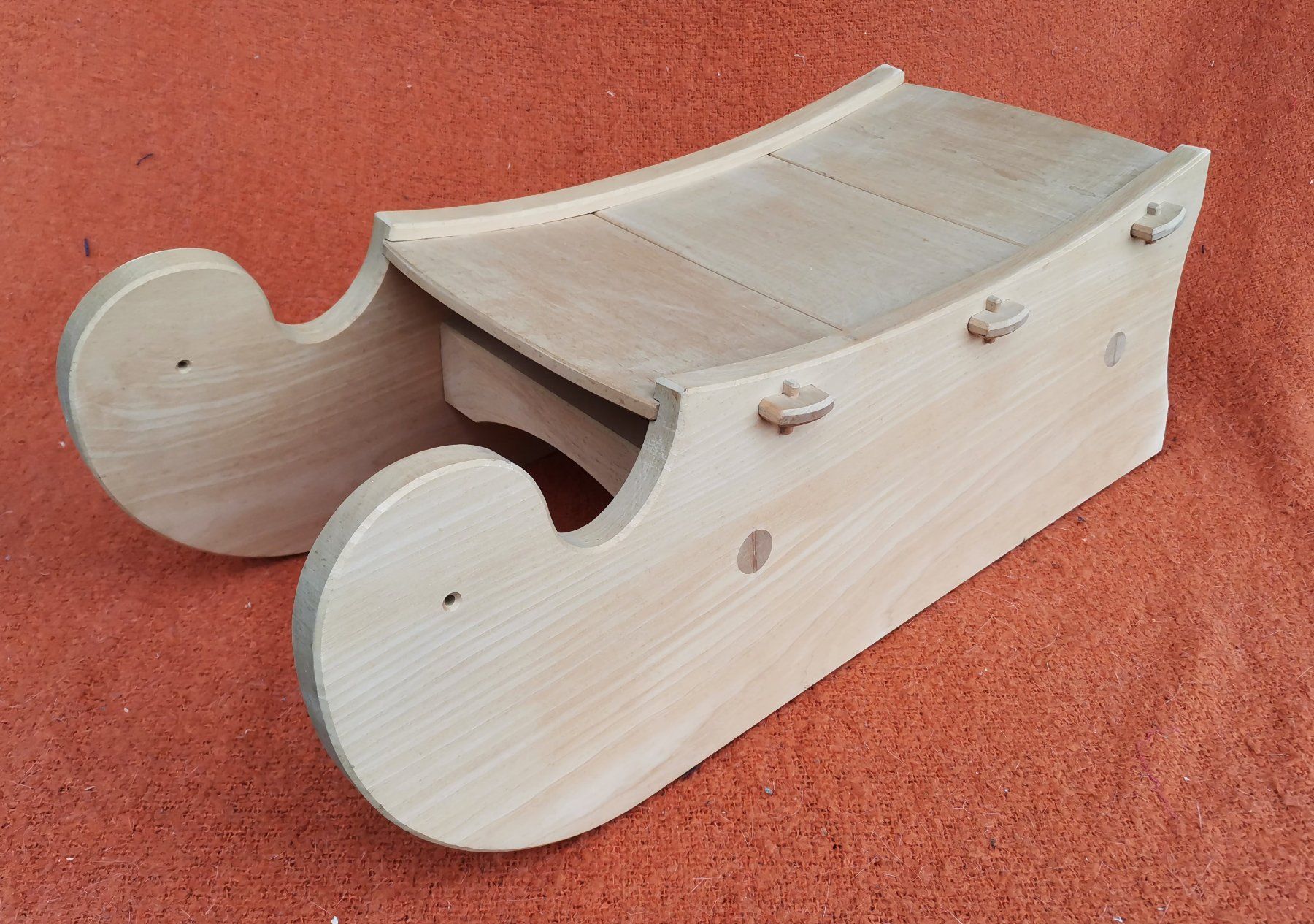 Slitta: Holzschlitten / Kinderschlitten, Handarbeit, mit Eisenkufen – Nuovo (secondo la descrizione) da Brienzwiler venduto da Obersboden 1