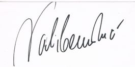 Nadia Comaneci Autogramm signiert Karte 8x13cm