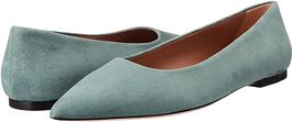 BOSS Damen Ballerinas Modell Rose Velourleder 42,Pastelgrün