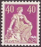 Helvetia mit Schwert, SBK 176z