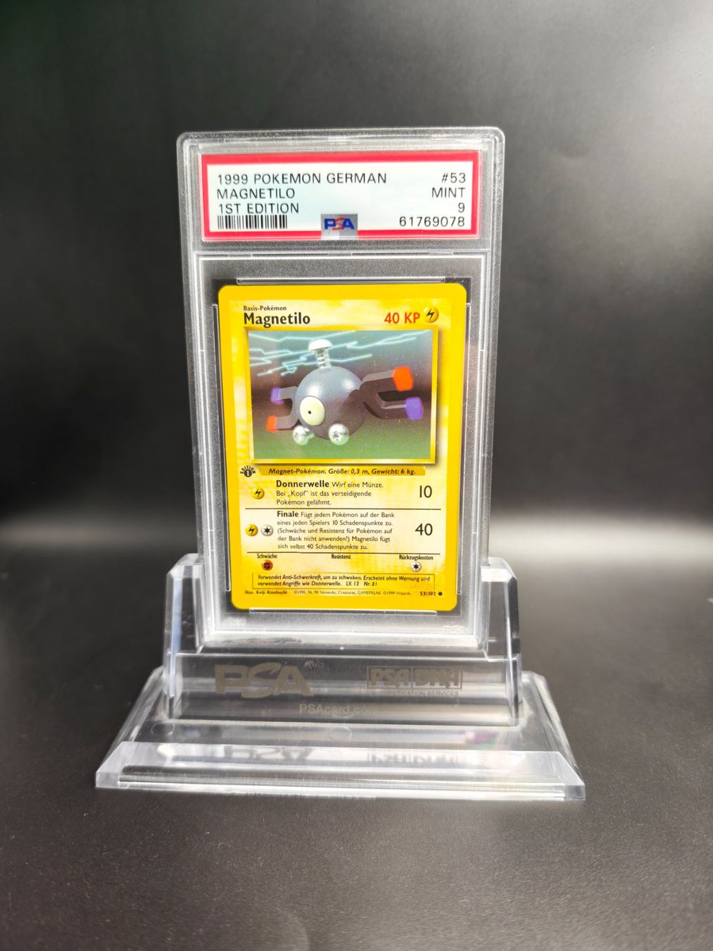 Pokémon Carte collezionabili: PSA 9 Magnetilo 53/102 Basis Set 1.Edition Deutsch – Nuovo (secondo la descrizione) da Schwyz venduto da Tarek04