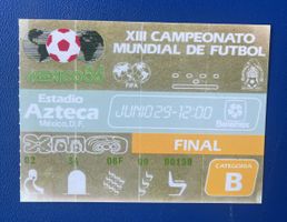 FUSSBALL WM FINAL TICKET 1986