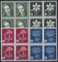 1946, PJ J117-J120 Serie Viererblöcke postfrisch **. 28.-+