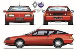 Blechschild-RENAULT ALPINE A310 VT GT
