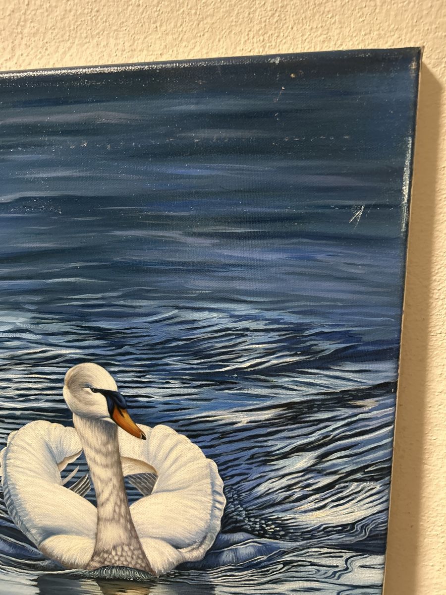 Dipinti: Gemälde "Schwan" signiert- Einzigartig & Handgemalt! – Usato da Glarus venduto da KunstWerkEr-LS87 3